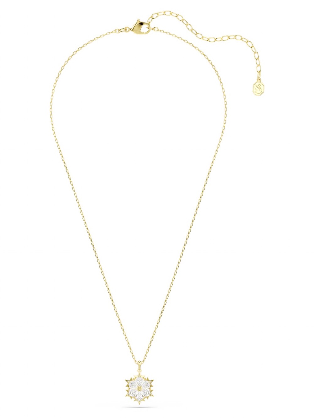 Swarovski Rose Gold Crystal Starburst Pendant Necklace - Picture 10 of 10